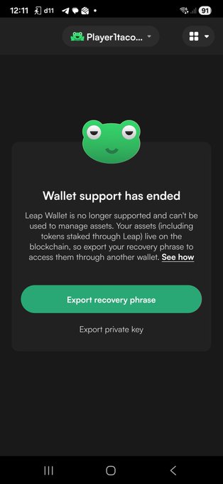 The image shows an email from @leap_wallet, which appears to be a message about a wallet recovery process. The email contains a sad tone as it explains that the wallet has been ended due to insufficient funds or some other issue. It also mentions that the wallet is being sent to a private key and that the recovery phrase will be used for this purpose. The post includes a reference to @0xMagmar, who is known for his involvement in cryptocurrency projects like @leap_wallet. The image focuses on the email's content and its connection to the post about the wallet recovery process.