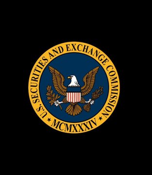 The image displays the official seal of the U.S. Securities and Exchange Commission (SEC), featuring an eagle with a shield, surrounded by the text "U.S. SECURITIES AND EXCHANGE COMMISSION" and the Roman numeral year "MCMXXXIV" (1934). The seal relates to the post as it represents the regulatory body with which OKXICE has filed its application to launch a tokenized stock trading platform.