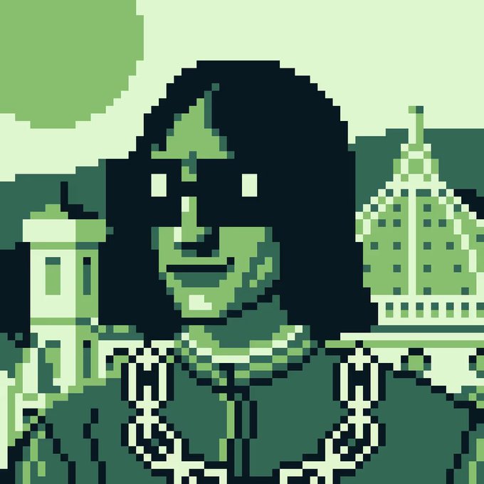 The image features a man with long hair wearing sunglasses, standing against a backdrop of buildings and a church. He appears to be posing for the photo while looking directly at the camera. The image also includes text that reads "GM WEB3 HAPPY FRIDAY".