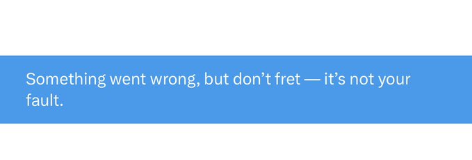 A blue error banner displays the message "Something went wrong, but don't fret — it's not your fault," which appears to be the error message shown when a user attempts to revoke permissions for the Paybox app.