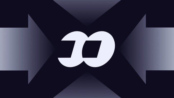 A stylized logo featuring two interlocking 'D' shapes in white against a dark background with metallic X-shaped design elements.