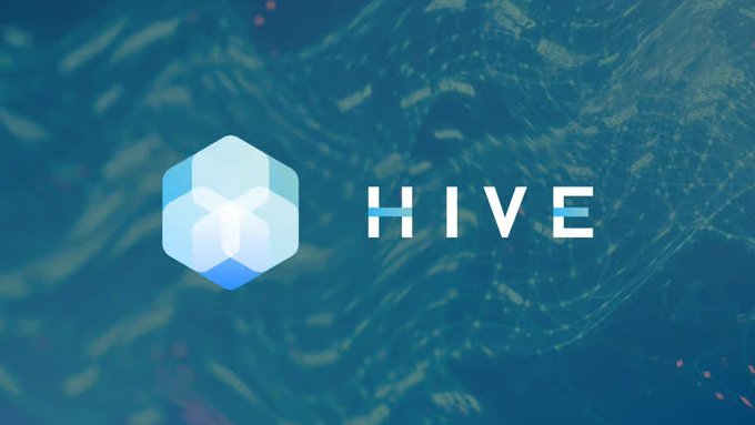 The image features a logo for a company named "Hive" with a blue hexagon shape and white text that reads "Hive". The background of the image is a dark blue color, which contrasts with the light blue water below. There are also some red lines in the background, adding to the visual interest of the scene. The image includes a caption that says "Another company sells BTC: Canadian Bitcoin mining company HIVE has reduced its Bitcoin reserves by an additional 331 BTC in Q1/2026, bringing the total Bitcoin holdings down to just 150 BTC".