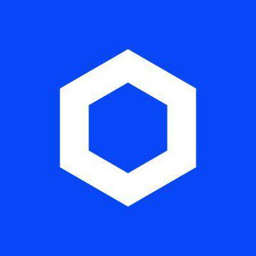 The image shows the Chainlink logo—a white hexagonal ring on a blue background—symbolizing the company's blockchain oracle network. This relates to the post about Chainlink endorsing the CFTC's regulatory efforts, particularly its focus on oracles, which are Chainlink's core technology for connecting smart contracts with real-world information.