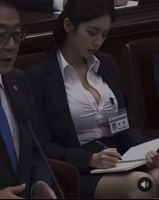 A woman wearing a dark suit and partially unbuttoned white blouse with an ID badge sits taking notes in what appears to be a formal meeting or conference setting, next to a man in a suit and tie.

The image's apparent depiction of a professional woman in a business setting contrasts with the post's commentary about making money in the market and protecting one's funds, though the two are otherwise unrelated—a classic case of an unrelated stock photo being paired with financial commentary text.