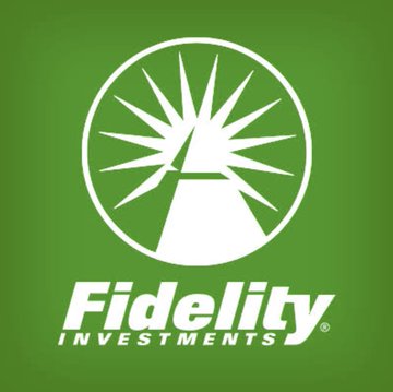 The image displays the Fidelity Investments logo—featuring its iconic white sunburst design on a green circular background with the company name below. It directly relates to the post announcing Fidelity's launch of its first stablecoin "FIDD" on Ethereum, issued through Fidelity Digital Assets.