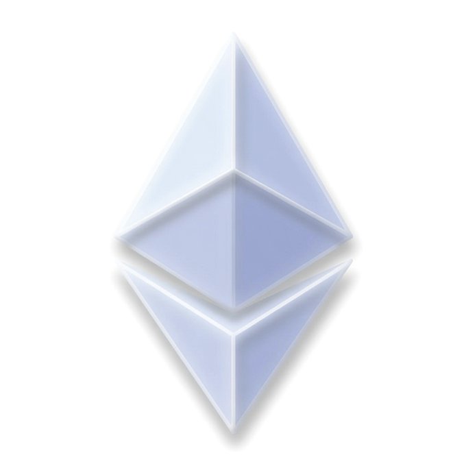 An image of the Ethereum logo, rendered in a 3D crystalline style, paired with a social media question asking if users would buy $ETH if it dropped to $1k this August.