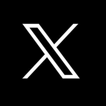 The X (formerly Twitter) logo displayed in white on a black background.