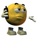 A skeptical 3D yellow emoji character with crossed arms and a dubious expression stands against a white background, visually representing the doubt implied in the post's question "Why do you assume that another coin won't flip" regarding the potential resilience of the $Cashcat blockchain.