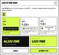 The image shows an informational guide about CryptoPunks ($PUNK) mining, featuring tier options and rewards like "+25%" and "+0%," along with buttons for "RELOAD FARM" and "LOAD PINK," illustrating the staking and mining options referenced in the post.