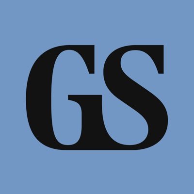 The image displays the "GS" logo of Goldman Sachs in bold black serif lettering against a light blue background, visually reinforcing the post's announcement that the bank is partnering with Avalanche-based protocol Lynq to bring its $100 billion Treasury fund onchain.