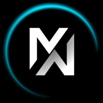 The image displays the MetaWin logo, featuring a stylized silver "M" with a small caret/hat symbol centered within a glowing teal circular outline on a black background, branding the casino giveaway announcement of 5,000 sets of 20x free spins.