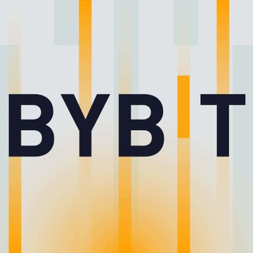 The image features the "BYBIT" logo in bold dark text against a white and orange gradient background, promoting the cryptocurrency exchange's branding. It relates to the post by highlighting Bybit's official brand as the company announces its expansion into Indonesia through the acquisition of NOBI.