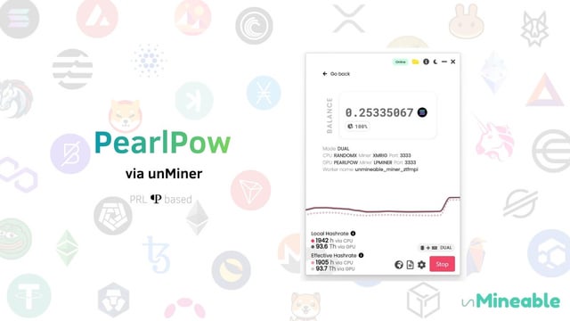 The image features a poster or advertisement for PearlPow, which is an online wallet service that allows users to store their digital assets securely. The poster displays various logos and icons related to cryptocurrency and online wallets, such as Bitcoin and Ripple. It also includes text promoting the use of the service, with a focus on its security and user-friendly interface.