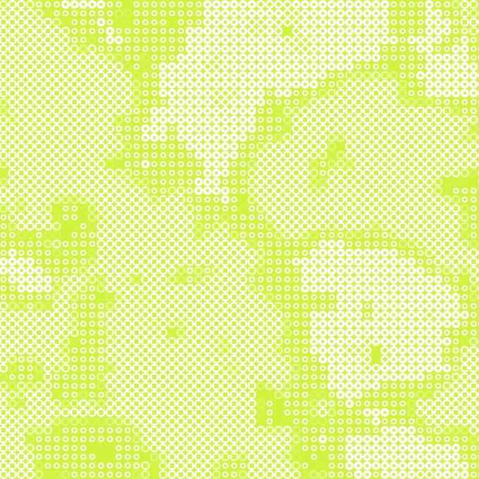 A bright yellow-green halftone dot pattern fills the frame, serving as a vibrant, abstract decorative backdrop that visually complements the post's buzz about TRON's upcoming appearance at the Conviction conference in Ho Chi Minh City.
