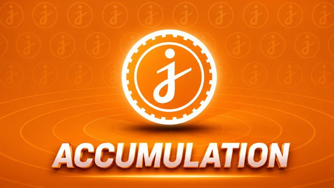 The image features a large orange circle with white text that reads "Accumulation". Below this, there are smaller circles of various sizes scattered throughout the background, creating an abstract pattern. The overall design suggests a connection between the concept of accumulation (the central focus) and the idea of collecting or accumulating something else.