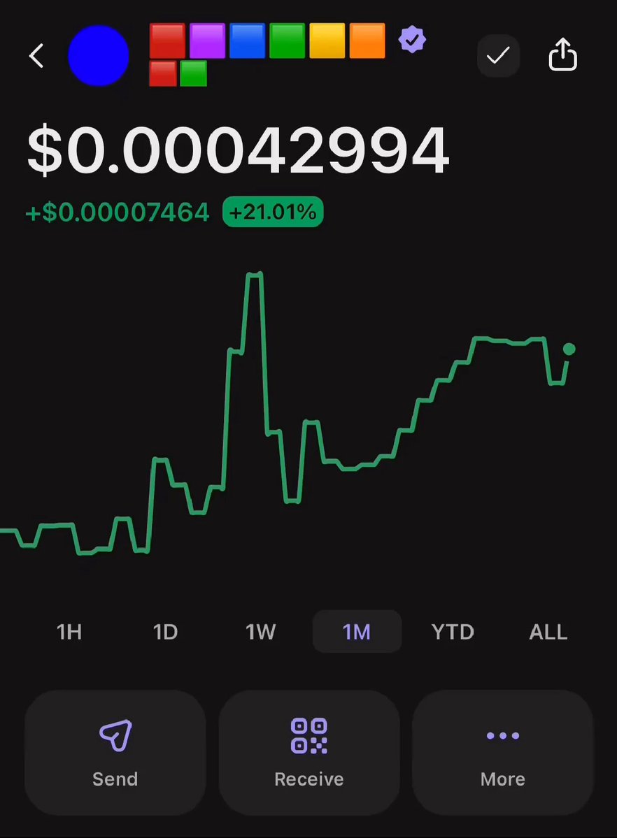 The image shows a digital display of an app, which appears to be related to Cryptocurrency or blockchain technology. The screen features a vibrant blue square with a green line that has a chart representing the value of a cryptocurrency over time. This information is displayed alongside several other icons and text boxes on the app's interface, suggesting it may provide tools for managing investments in digital assets such as Bitcoin.