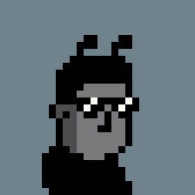 The image features a black and white character with glasses, wearing a hat that has two ears sticking out of it. The character appears to be a cartoon or pixel art style personified, giving them a unique personality. They are standing against a blue background, which contrasts nicely with their dark attire. The post includes text that reads "#NewProfilePic Yooo I am truly honored. I got blessed with a real #1 @nebula_bits x @npconchain By: @0xDonCrypto This is GOOD TEK thank you".