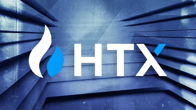 A blue-toned logo image displays 'HTX' alongside a white and blue flame-like symbol.