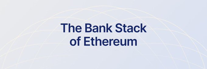 The image features a banner with white text that reads "The Bank Stack of Etherium" against a gray background, which appears to be a logo or tagline for an online platform related to cryptocurrency. The focus of the image is on the content within the text and not on the surrounding elements like logos or other design aspects.
