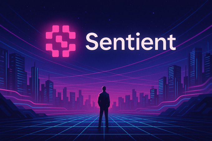 The image features a man standing in front of a city skyline at night with the word "Sentient" written above him. The cityscape includes buildings that are illuminated by neon lights, creating an urban atmosphere. The text "Al cigerim, bu sefer ne klasik listeleme ne de terminal ekranı. Tamamen minimalist bir veri hizalama (data mapping) formatıyla yazılmış, son derece estetik ve temiz bir akış". The man's presence in the image suggests that he is contemplating or observing the city at night, possibly reflecting on the relationship between technology and urban development.

The post also mentions "Al cigerim, bu sefer ne klasik listeleme ne de terminal ekranı. Tamamen minimalist bir veri hizalama (data mapping) formatıyla yazılmış, son derece estetik ve temiz bir akış". This phrase could be interpreted as a metaphor for the relationship between technology and urban development or how the use of data can help in understanding and improving city planning.