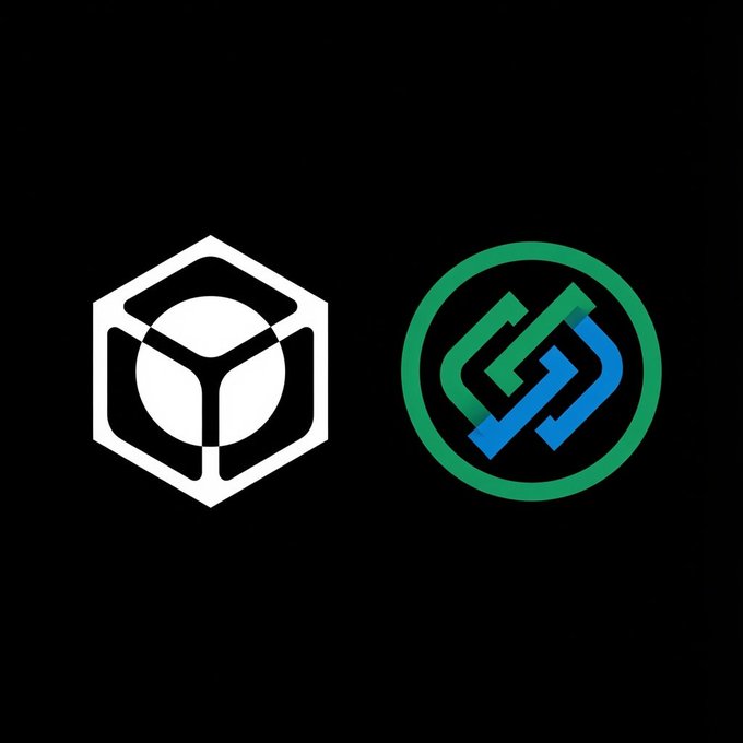 Two cryptocurrency logos displayed side by side on a black background: a white hexagonal symbol representing Nucleus (NucleusCodes) on the left, and a green circular emblem with interlocking arrows representing Beldex (BeldexCoin) on the right, visually illustrating the collaboration announced in the post for their upcoming July 29 contribution campaign featuring a $50K stablecoin reward pool.