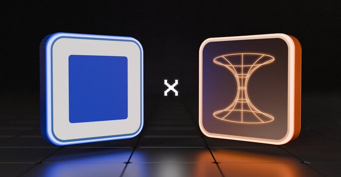 A 3D render shows two glowing square icons with an 'x' between them, representing a matchup between two esports teams.