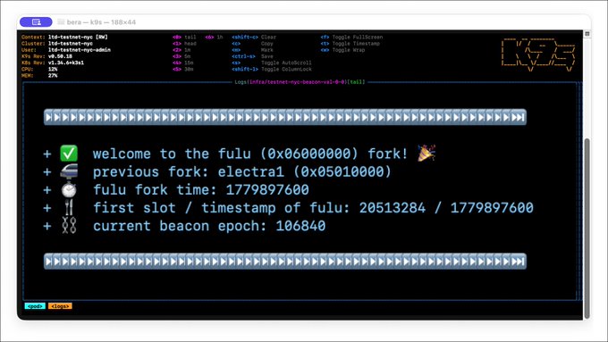 The image is a screenshot of a program running on a computer screen, displaying a welcome message that reads "Welcome to the Fulu! (Exx688899) Fork". The program appears to be a tool or utility that provides information about fork releases, as indicated by its name and usage. Additionally, there are several icons within the image's context, such as a cupcake icon, indicating that this could be a document or application with different functionalities and features, including a welcome message.