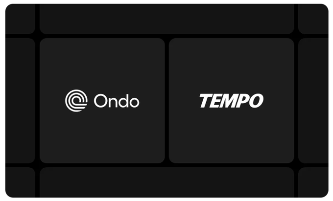 A black graphic displaying two logos side by side: 'Ondo' on the left and 'TEMPO' on the right.