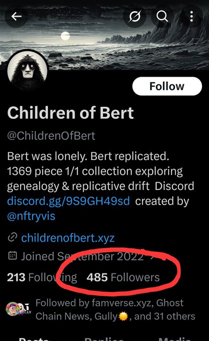 The image shows a screenshot of a social media post about children named Bert, who has gained popularity among their followers. The post includes a list of followers with the number of likes they have received for their posts. The post also mentions that the followers are interested in learning more about the children and their story.