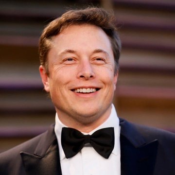 A smiling Elon Musk wears a classic black tuxedo with bow tie at what appears to be a formal event. The image pairs with the caption "Imagine trying to make money when it won’t even matter in 10 years," referencing Musk's wealth and his focus on long-term, world-changing goals like Mars colonization and AI rather than short-term financial gain.