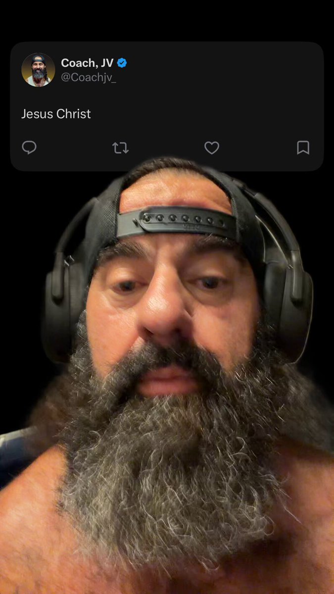 !!!COACH IVY!!! is the name of a person on a black background, with a photo of a man wearing headphones and a beard.