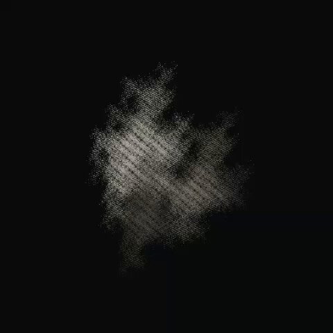 The image features a black background with a white, grunge-like texture that appears to be a splatter or a cloud of dust. The text "Huge thanks to everyone who minted an Eigenfold today" is written above this element in the image. This suggests that the image might have been created by someone who wanted to express their appreciation for the hashgallery community, and they chose this particular style to convey their message.