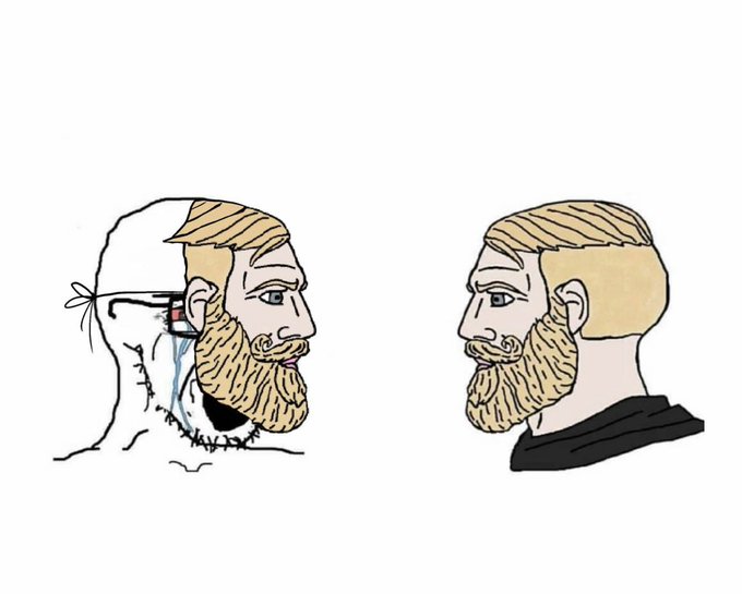 A before-and-after illustration showing a bearded man's profile undergoing what appears to be a beard transplant procedure on the left, resulting in a fuller, styled beard on the right.
