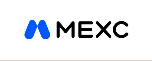 The MEXC logo displayed on a white background, featuring a blue stylized 'M' icon next to the bold black 'MEXC' text.