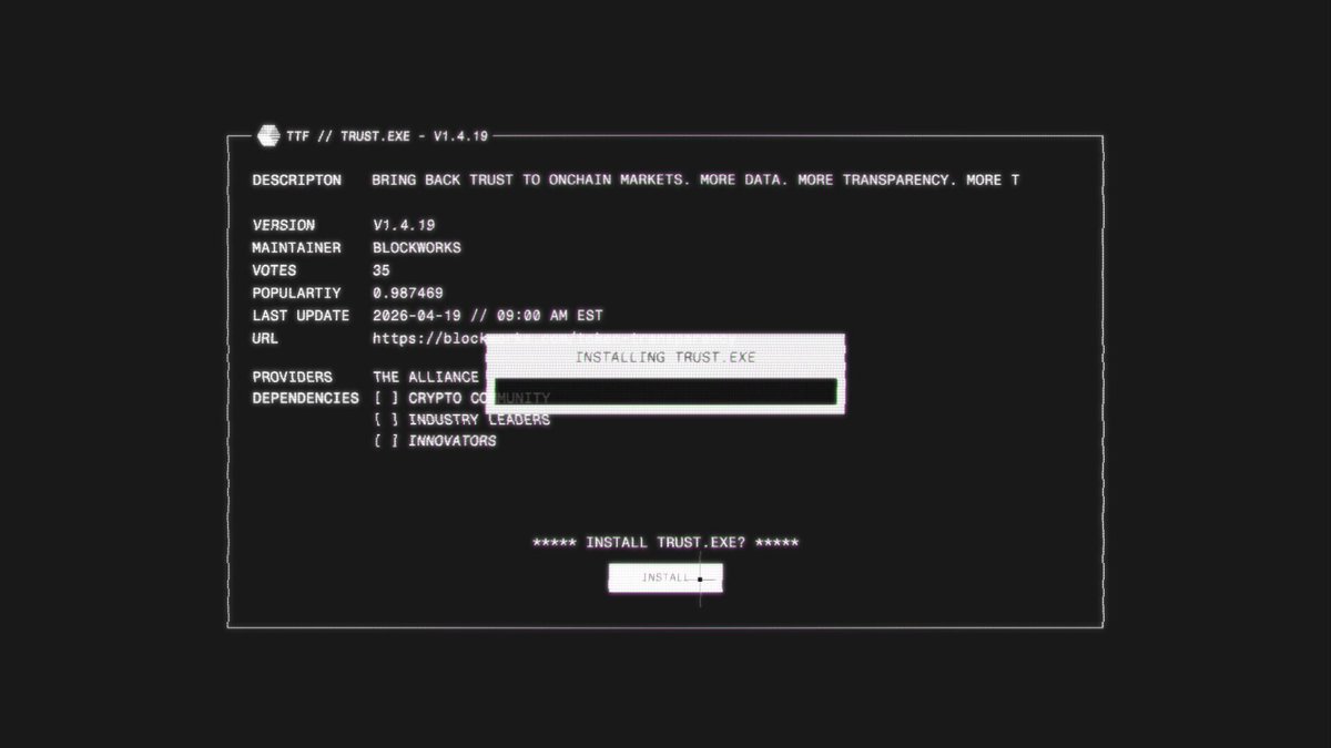 The image shows a computer screen displaying a program or application that appears to be related to cryptocurrency. It seems to be an educational tool about the Transparency Alliance, which is a coalition of companies working together to promote transparency in the crypto space. The text on the screen indicates that this is a "focus on what" and provides information about the alliance's goals and members.