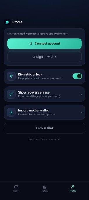The image shows a phone screen displaying an app called KasTip, which is designed to send tips via X just got real. The app allows users to tip anyone they want by sending money directly from their phones. It also provides options for transferring funds between accounts or even sending money to friends and family members. The app has been recently launched on both the Google Play Store and the App Store, and it is available for download in both platforms.