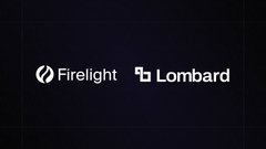 The image features a logo for a company named "Firelight" and another company named "Lombard". The logos are displayed against a black background, with the text "Firelight" positioned above them and "Lombard" below. The text also includes the phrase "Our partnership with @Lombard Finance is just the beginning. Every high-quality collateral asset we add strengthens the resilience of our underwriting pool." This suggests that both companies are collaborating to enhance their financial services offerings, possibly by pooling resources or expertise in the field.