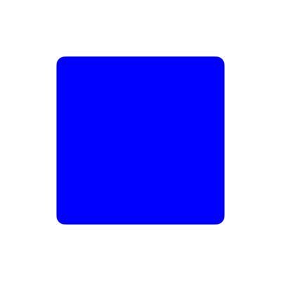 A solid blue rounded square sits centered on a white background, serving as a minimalist icon—likely the logo for Base, the L2 blockchain referenced in the post about people returning to the platform.