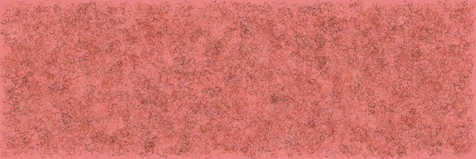 A textured red and black pattern resembling dense, sketchy strokes covers the entire image in a uniform design.