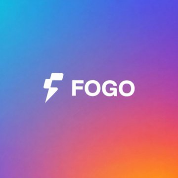 The image displays the "FOGO" brand logo with a stylized lightning bolt icon, set against a vibrant gradient background transitioning from blue to pink to orange. It appears to be an official graphic associated with the Fogo blockchain network, which recently halted its mainnet following a security breach involving an attacker obtaining 400 million $FOGO tokens.