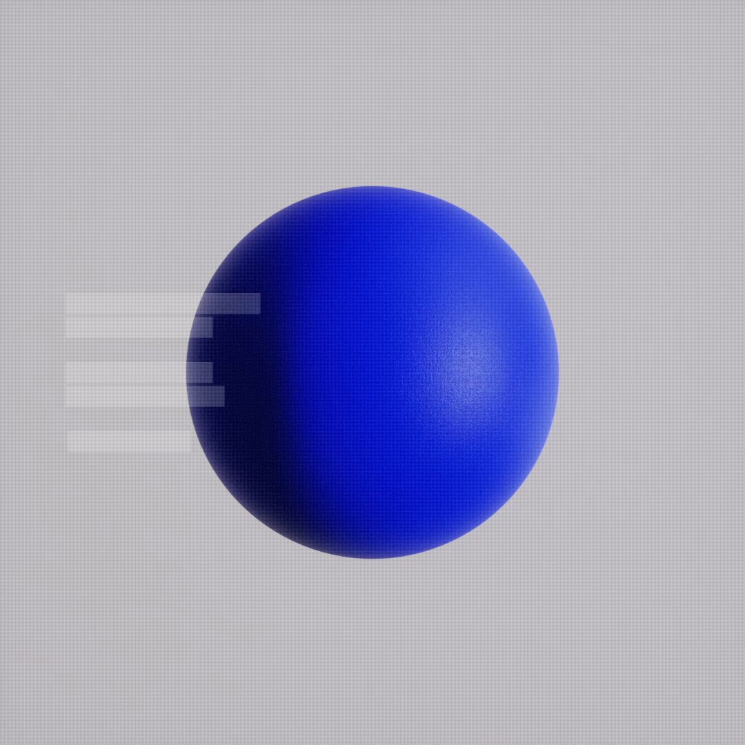 The image features a blue ball floating in space, with no other objects or text present. The ball appears to be floating in front of a gray background, creating an interesting contrast between the vibrant color of the ball and its surroundings. The image does not contain any discernible text or additional elements that would provide context about the post's content.