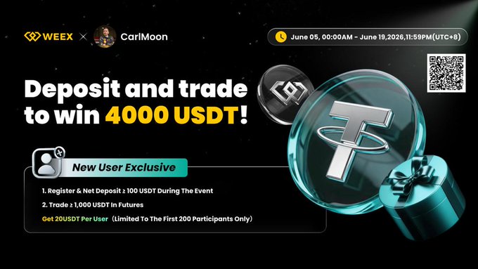 The image features a poster with text that reads "deposit and trade to win 4,000 usdt!". The poster also includes an advertisement for an event at Le Mans on June 10th - 13th where racing cars compete for the prize pool of 4,000 usdt. A person's photo is displayed in the bottom right corner of the image, likely indicating that it was taken during one of these events. Additionally, there are logos and banners on the poster that promote other products or services related to cryptocurrency and gaming.
