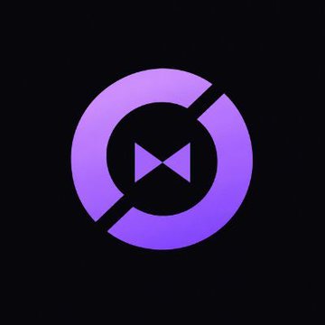 A purple and black logo featuring a stylized circular design with a bowtie-like geometric symbol at its center, set against a dark background. The minimalist emblem visually reinforces the "$DARK" cryptocurrency ticker mentioned in the post, suggesting a private, anonymous brand identity that aligns with the project's privacy-focused Solana swap features.