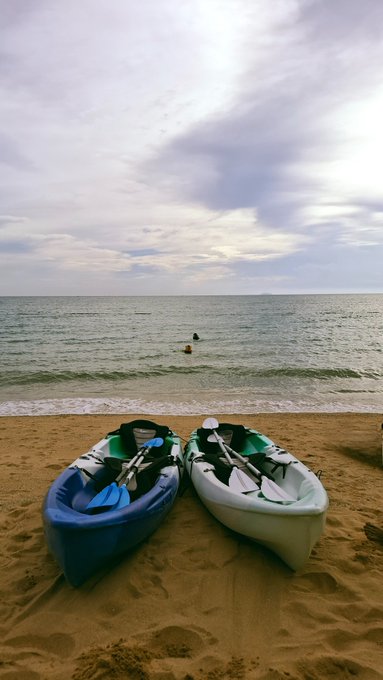 Two kayaks rest on a sandy beach under a cloudy sky, with the calm ocean stretching toward the horizon.

The image of two kayaks side-by-side on the shore mirrors the post's call to join a collaborative journey toward better crypto trading and investing knowledge.