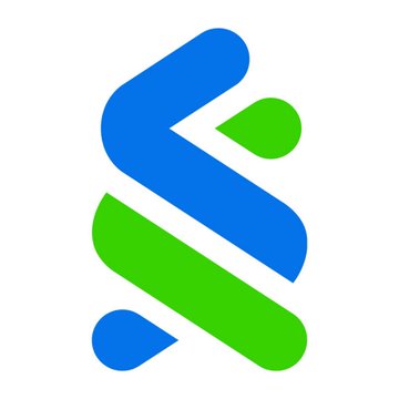 The image features a logo for Standard Chartered, an investment bank based in Switzerland known for its global reach and high standards of ethics. The logo consists of blue and green stripes that appear to be intertwined or connected, creating a sense of unity and collaboration between the two colors. There is also text present in the image that suggests a connection to a recent news development related to cryptocurrency exchanges, specifically, the potential inclusion of Standard Chartered's $8 billion investment in Ripple. The post implies that this investment could potentially pour into Ripple ETFs once the Clear Act passes, which is known for its strict rules and regulations in the world of cryptocurrencies.