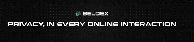 A black banner with the 'BELDEX' logo reads 'PRIVACY, IN EVERY ONLINE INTERACTION' in white text.