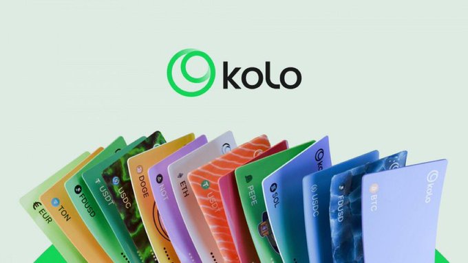 The image features a collection of colorful business cards, including one for KOLO and others, laid out next to each other. The cards are arranged in a row with various colors such as green, orange, purple, blue, and pink. The text "KOLO" is prominently displayed on the cards, indicating their purpose or affiliation. The image also includes a caption that reads: "Focus on what is in the image and how it relates to the post". This suggests that the viewer should pay attention to the details of each card and consider its relevance to the post's content.