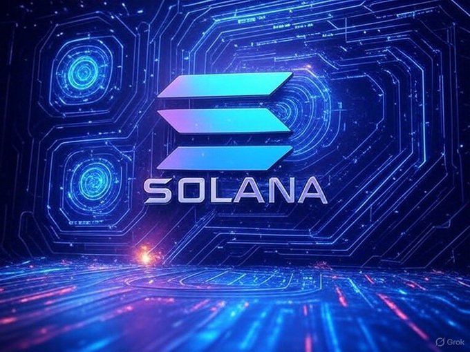 "The comeback will be epic", which suggests that the image might be related to a social media post or advertisement promoting an upcoming event, product, or idea. The image features a large logo for Solana, a cryptocurrency, with blue lines and dots surrounding it. This design choice could imply a futuristic or technological theme, possibly connected to the concept of cryptocurrencies or blockchain technology. The caption above the image reinforces this theme by stating "The comeback will be epic".