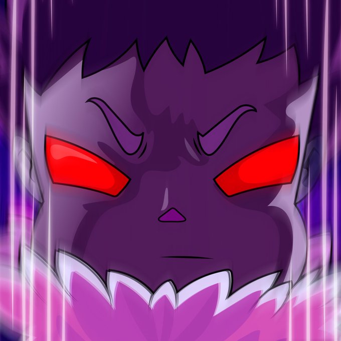 A menacing purple and pink anime-style character with glowing red eyes and a jagged, toothy grin radiates dark energy, fitting the aggressive launch of the Volt NFT mint details featuring a 4,444 supply at 0.009 ETH.