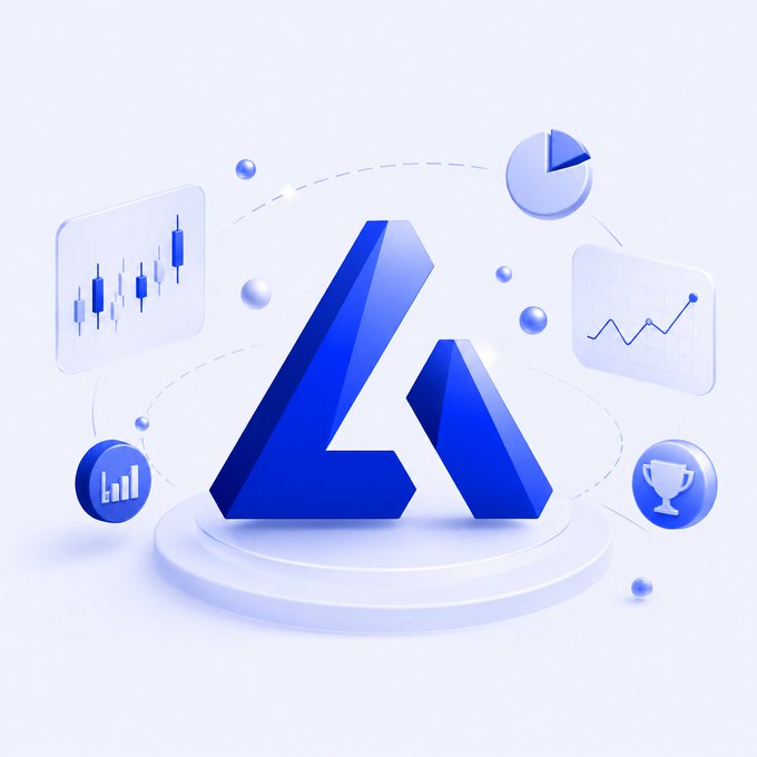 The image depicts an abstract 3D rendering of an A-shaped logo with blue text and various objects surrounding it, such as graphs and icons related to trading or predicting trends. The objects are scattered throughout the space, creating a sense of depth and complexity around the logo. Below the logo, there is text that reads "What is @acepyr? A platform where intelligence isn'T claimed. It'S demonstrated." This quote suggests that the design represents an AI tool or platform for analyzing data and making predictions related to the trading industry, with intelligence being referred to as a symbol rather than a tangible physical object.